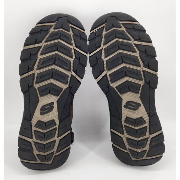 Skechers Size 10 Tresmen Garo Chocolate Sandals Relaxed Fir Luxe Foam 204105 - Picture 10 of 10